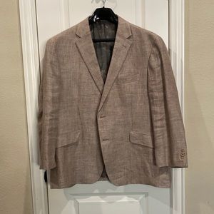 Men’s Joseph Abboud tan linen sport coat sz. 46S